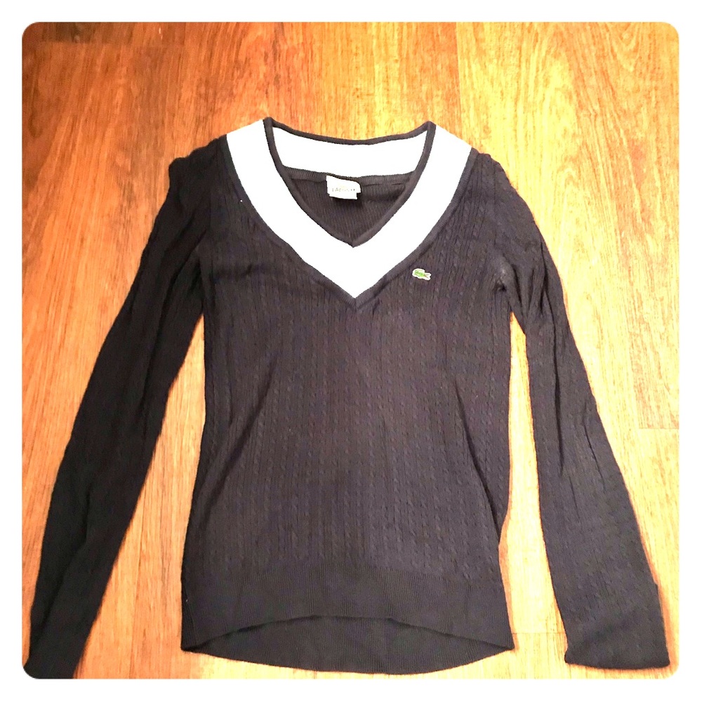 Navy Lacoste Sweater. Size 36. Like a small. Navy